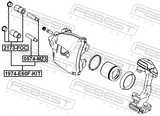Febest 1974-E60F-KIT Front Caliper Slide Pin Kit