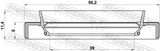 Febest 95HBY-41560811L Drive Shaft Oil Seal 39X56.2X8X11.4