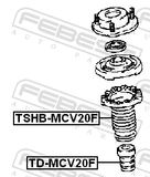 Febest TD-MCV20F Front Shock Absorber Jounce Bumper