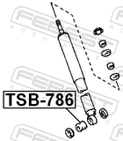 Febest TSB-786 Rear Shock Absorber Bushing
