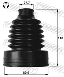 Febest 2115P-M8DA Boot Inner CV Joint Kit Pvc 80.9X118X27.7