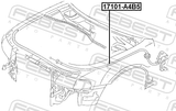 Febest 17101-A4B5 Cable Assembly Hood Lock Control