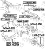 Febest VWAB-015 Rear Transverse Rod Bushing