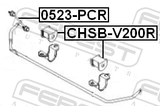 Febest CHSB-V200R Rear Stabilizer Bar Bush D16