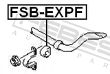 Febest FSB-EXPF Front Stabilizer Bar Bush D29.7