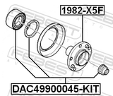 Febest 1982-X5F Front Wheel Hub