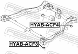 Febest HYAB-ACF4 Subframe Bushing