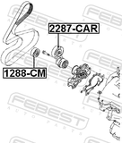 Febest 2287-CAR Tension Pulley