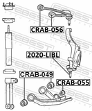 Febest CRAB-055 Bushing, Front Lower Control Arm