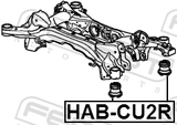 Febest HAB-CU2R Subframe Bushing