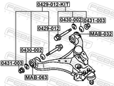 Febest 0429-012-KIT Camber Adjusting Eccentric Bolt