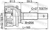 Febest 0210-051 Outer CV Joint 22X56X27