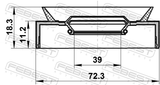 Febest 95PAY-40721118X Drive Shaft Oil Seal 39X72.3X11.2X18.3