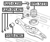 Febest HYD-SFER Rear Shock Absorber Jounce Bumper
