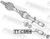 Febest TT-C5RH Driveshaft Adaptor Sleeve