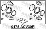 Febest 0175-ACV30F Front Brake Caliper Repair Kit (Set For Two Sides)