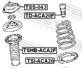 Febest TD-ACA20F Front Shock Absorber Jounce Bumper