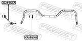 Febest CRSB-CHR Rear Stabilizer Bar Bush D23