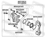 Febest 0477-CSFLH Front Left Brake Caliper Assembly (With Bracket)