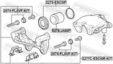 Febest 3277C-ESCIIIR-KIT Rear Brake Caliper Bracket Carrier Set