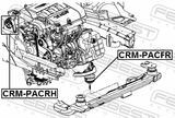 Febest CRM-PACFR Front Engine Mount (Hydro)