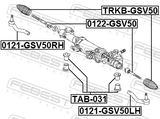 Febest 0121-GSV50LH Steering Tie Rod End Left