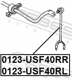 Febest 0123-USF40RL Rear Left Stabilizer Link / Sway Bar Link