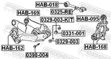 Febest 0329-003 Camber Adjusting Eccentric Bolt