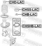 Febest CHSHB-LAC Front Shock Absorber Boot
