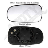 APDTY 67819 Replacement Glass - Plastic Backing Replaces 12 795 603, 12795603