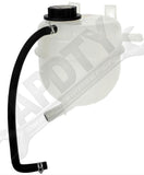 APDTY 714130 Coolant Reservoir Fluid Overflow Plastic Bottle Housing w/ Cap