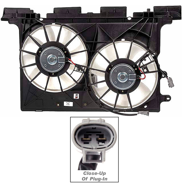 APDTY 732629 Dual Fan Assembly, Replaces 1636128360, 1636128390, 1636328390