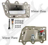 APDTY 93276 Interior Door Handle Replacement Kit Chrome Lever, Beige Housing