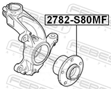 Febest 2782-S80MF Front Wheel Hub