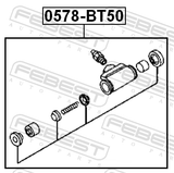 Febest 0578-BT50 Rear Wheel Brake Cylinder