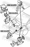 Febest MM-NA4RR Rear Engine Mount