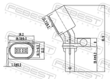 Febest 23606-008 ABS Sensor Rear Left