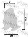 Febest 88570-124 Retainer Clip