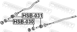 Febest HSB-031 Front Radius Rod Bushing