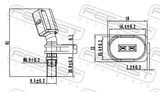 Febest 23606-007 ABS Sensor Front Right