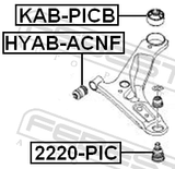 Febest KAB-PICB Rear Bushing, Front Control Arm