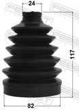 Febest 0417P-N94 Boot Outer CV Joint Kit Pvc 82X117X24