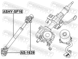 Febest ASHY-SF16 Intermediate Steering Shaft