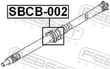 Febest SBCB-002 Drive Shaft Bearing