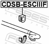 Febest CDSB-ESCIIIF Front Stabilizer Bar Bush