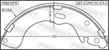 Febest 0502-GFR Shoe Kit, Rear Brake