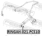 Febest RINGAH-021-PCS10 Seal O-Ring A/C Line PCS 10