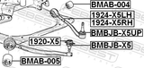 Febest 1920-X5 Ball Joint Front Lower Arm