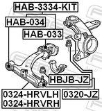 Febest 0324-HRVRH Right Front Arm