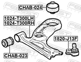 Febest 1024-T300LH Left Front Arm